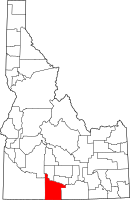 Map of Idaho highlighting توين فولز