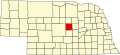 State map highlighting Valley County