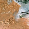 Namib Desert seen from Spot satellite