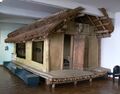 Prehistoric pile-dwelling house reconstruction