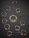Brooches from St Ninian's Isle Treasure, Pictish horde, mid-8th century