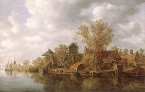 Village at the River (1636), oil on panel, 39,5 x 60 cm., Alte Pinakothek