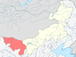 Location of Alxa League in Inner Mongolia