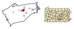 Location of Carlisle in Cumberland County, Pennsylvania