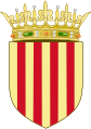 Arms of the Kingdom before the 15th Century. Also used as Aragonese abbreviated arms (15th-19th Centuries) and the arms of the Crown of Aragon.