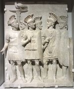 The Praetorians Relief, made from grey veined marble, 51–52ح. 51–52 م