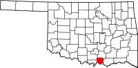 Map of Oklahoma highlighting مارشال
