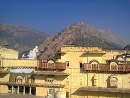 Museum near Alwar fort with Aravali hill in background
