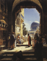 مدخل المسجد الأقصى، 1886.