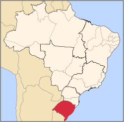 موقع ولاية ريو گراند دو سول في البرازيل