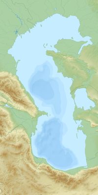 Location map Caspian Sea
