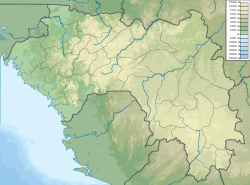 Location map Guinea is located in غينيا