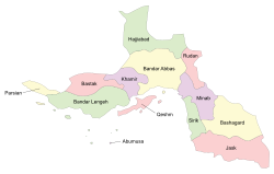 Location in Hormozgan Province