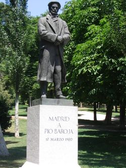 Statue of Pío Baroja in Retiro Park, Madrid
