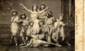 Vera Karalli as the Princess Aspicia and Platon Karsavin as Father Nile with unidentified children in the scene The Kingdom of the Rivers. St. Petersburg, circa 1915