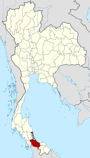 خريطة تايلند توضح محافظة سوڠ‌خلا
