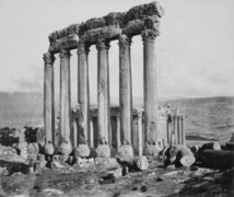 The Temple of the Sun and Temple of Jupiter, Baalbek, Lebanon 1862