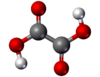 Oxalic acid sitck-and-ball model