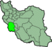 موقع محافظة خوزستان في إيران.
