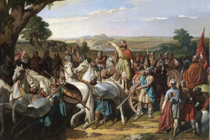 لوحة معركة وادي لكة للرسّام الإسباني برناردو بلانكو إي بيريز