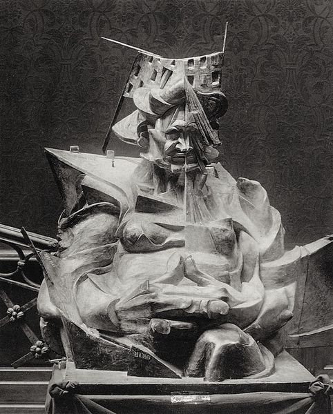 ملف:Umberto Boccioni, 1912, Head + House + Light, sculpture destroyed.jpg