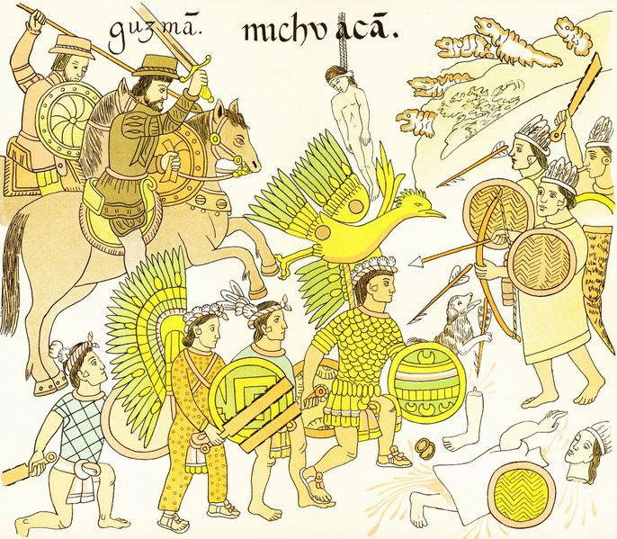 ملف:Aztec Indians Mexico Tlaxcalan Cortez.jpg