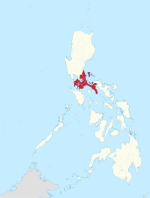 Map of the Philippines highlighting Calabarzon