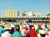 Eid Prayers in Rajarbagh, Dhaka on 6 October 2014.jpg