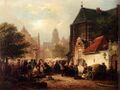 Market Day at Zaltbommel by Elias Pieter Van Bommel, 1852