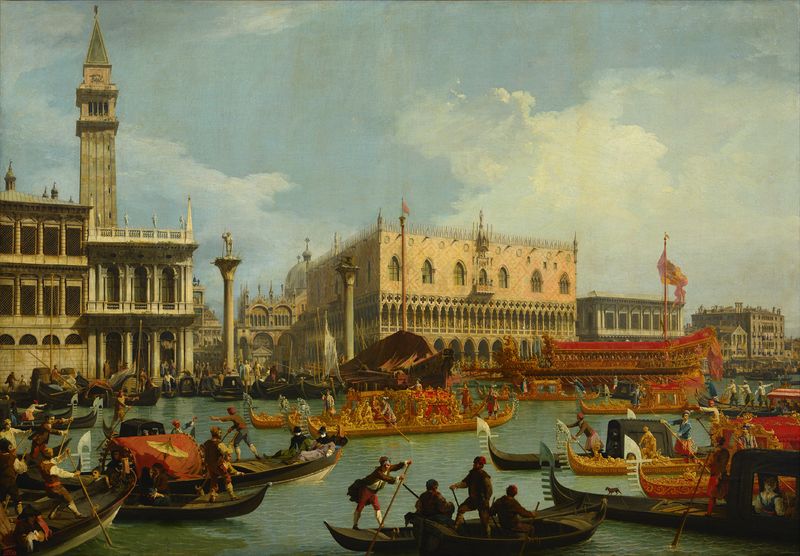 ملف:Canaletto - Bucentaur's return to the pier by the Palazzo Ducale - Google Art Project.jpg