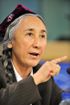 ربيعة قدير تندد بسياسية الصين تجاه الأويغور في مؤتمر صحفي بمقر الاتحادي الاوروپي.