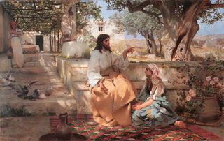 المسيح مع مارثا و مريم، 1886