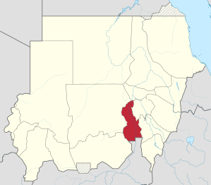 موقع ولاية النيل الأبيض في السودان.