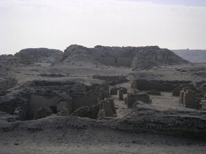 Photograph of pyramidal ruins