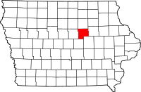 Map of Iowa highlighting