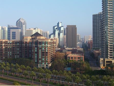 Downtown San Diego, California. San Diego County is the fifth-most populous county in the United States.