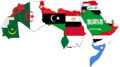 A map of the Arab World with flags.png