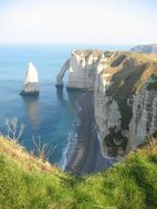 Limestone cliffs of Normandy near Étretat.