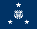 Rank flag of a U.S. Coast Guard vice admiral (unrestricted line officer)