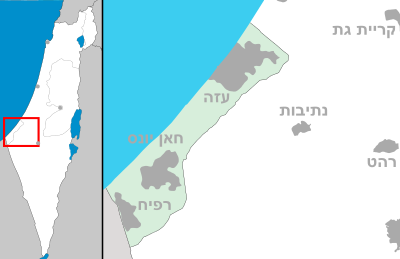 Location map GazaWestNegev