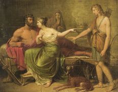 Hippolytus, Phaedra and Theseus. German School, 18th Century