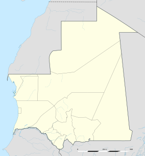 Map of Mauritania showing the location of Banc d'Arguin National Park