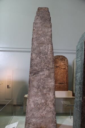 Neo-Assyrian Limestone White Obelisk of Ashurnasirpal I, Nineveh, 1049-1031 BC.jpg
