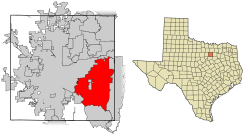 Location of Arlington in Tarrant County, Texas