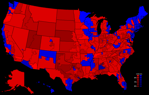 Election results by congressional district