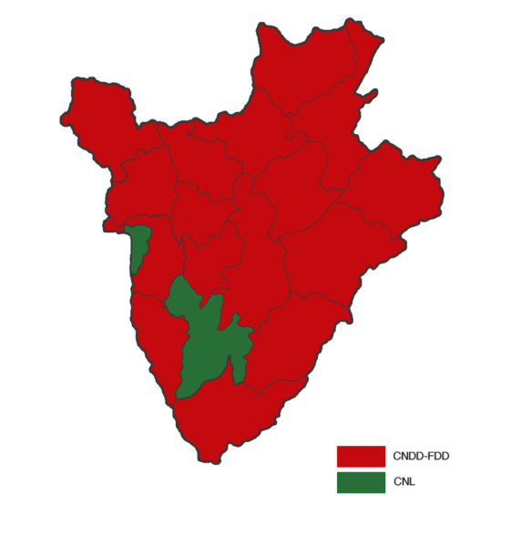 ملف:Burundi 2020 General Election Results Map.png