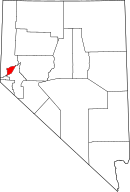 Map of Nevada highlighting ستوري