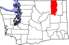 State map highlighting Ferry County