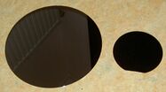 polished 12" and 6" silicon wafers