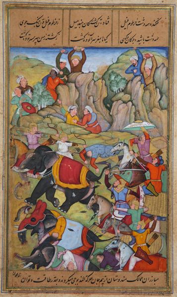 ملف:Timur defeats the sultan of Delhi.jpg